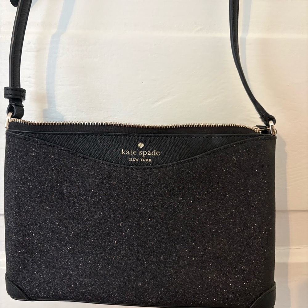 Kate Spade Black Glitter Crossbody Bag